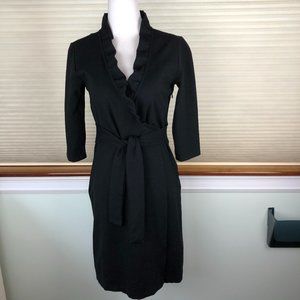 Ann Taylor Black Faux Wrap Dress